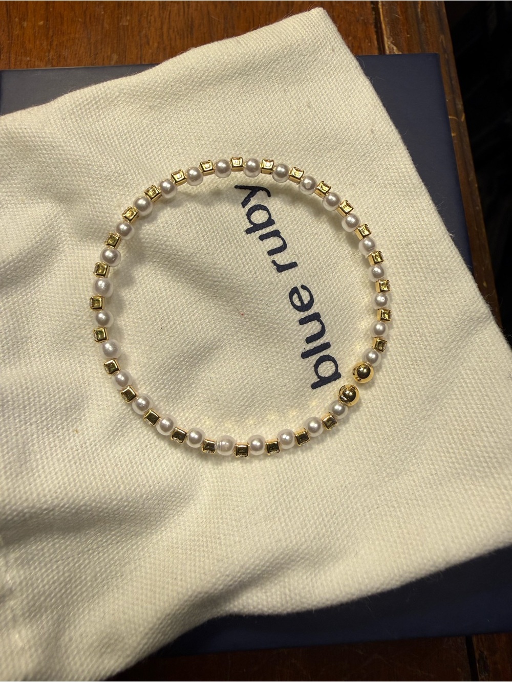 Pearl & Gold Bead Coil Cuff Bracelet